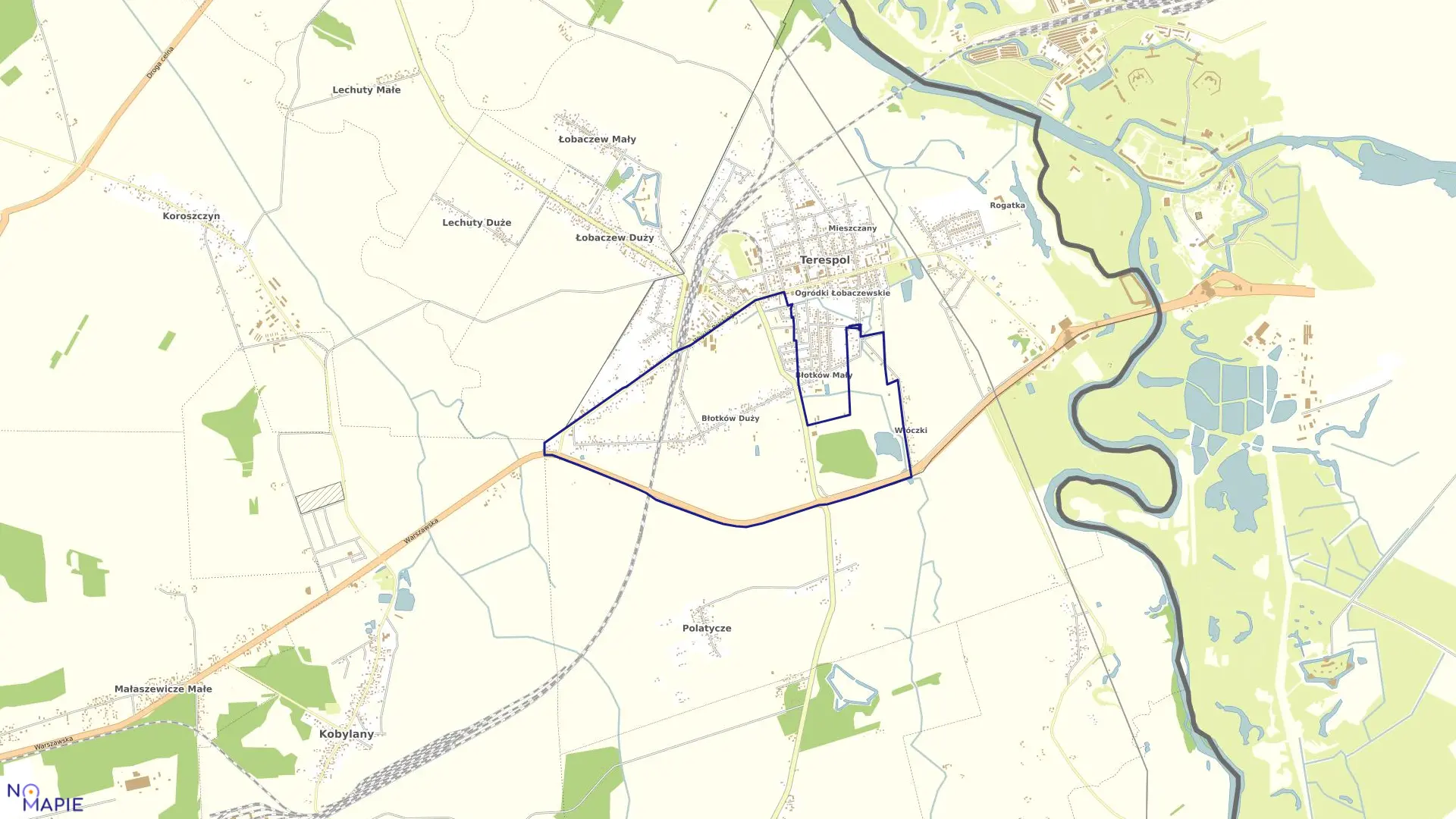 Mapa obrębu BŁOTKÓW w mieście Terespol